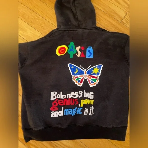 Gallery Black Hoodie with Graphic Design - Picture 3 of 3